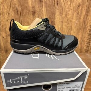 Dansko Womens Black and Gray Athletic Shoes